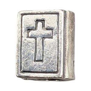 Pandora 925 Sterling Silver Bible Cross Charm Bead Religious Faith Jewelry